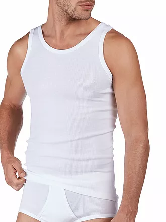 HUBER | Trägershirt - Unterhemd  "De Luxe" (Weiß) | 